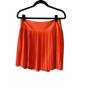 LOFT Bright Orange Pleated Mini Skirt~ Reposh